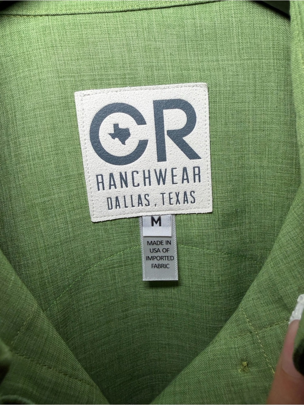 CR Ranchwear Women's Green Blouse - Classic Texan Style